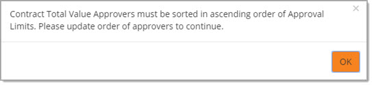 Approvers must be in Ascending Order
